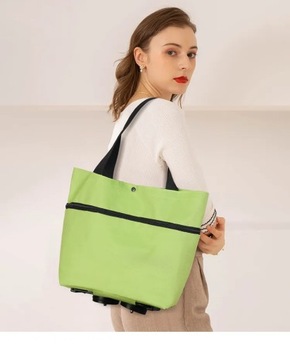 Folding Shopping Pull Cart Trolley Bag With W