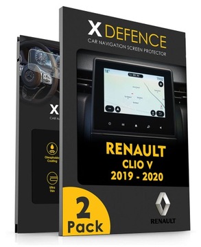 2w1 SZKŁO OCHRONNE NA NAWIGACJĘ EKRAN DO RENAULT CLIO V 2019-2020
