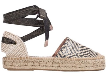 Wonders Espadryle YA-AL02 Miami Negro Talon Mecani