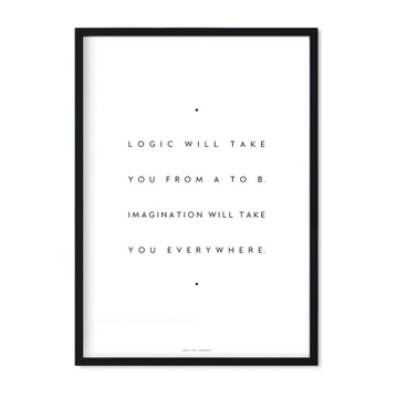Plakat A4 Minimalistyczny Cytat Napis Nowoczesny