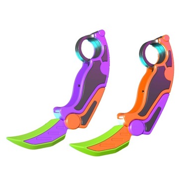 Mały nóż do rzodkiewki Zabawka sensoryczna Druk 3D Fidget Nóż Pomarańczowy