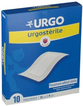 URGO URGOSTERILE OPATRUNKI STERYLNE 15x9 10 SZTUK