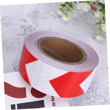 ЛЕНТА КОНТУРНАЯ БЕЛО-КРАСНАЯ СВЕТОТВОРОТНАЯ САМОКЛЕЯЩАЯСЯ КОНТУРНАЯ ЛЕНТА 25 метров х 5 см