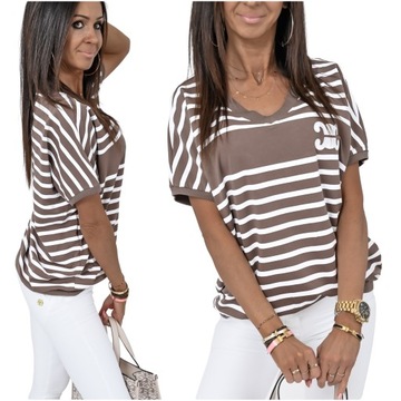 CASUALOWA LETNIA BLUZKA W PASKI CADDY! WZ.2