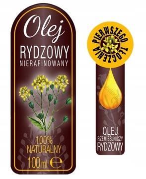 OLEJ RYDZOWY - Etykieta 100ml, naklejka 10szt.