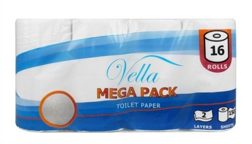 Papier toaletowy VELLA 16 rolek 2 Warstwy 17m