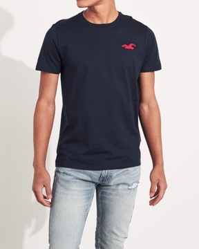 t-shirt Hollister Abercrombie koszulka S granatowa