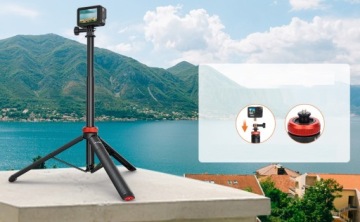 Ручка для монопода, штатив для селфи, 132 см для GoPro HERO 12, 11, 10, 9, 8, 7, 6, 5 MAX