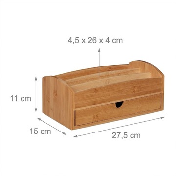 СТИЛЬНЫЙ БАМБУКОВЫЙ ОРГАНАЙЗЕР 28 x 11см