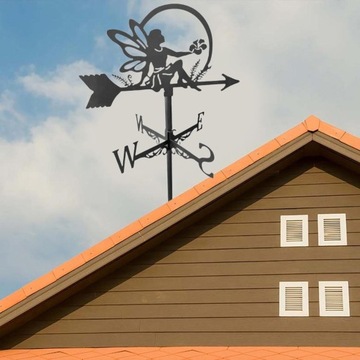 Металлическая Черная Флюгерная Фигурка Животного Практичная Направление Ветра Серебро