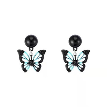 Black Butterfly Earrings No Hole Ear Clips Butterfly Clip Earring Without P