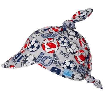 Chustka z daszkiem czapka na lato Football Szary