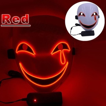 MASKA Maska LED świecące na Halloween New Party Ra