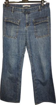 TOMMY HILFIGER Jeansowe Szerokie SPODNIE rozm 40