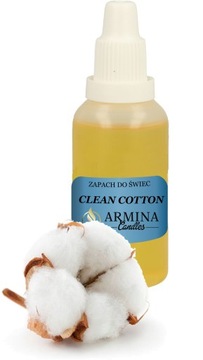 ZAPACH DO ŚWIEC PARAFINY WOSKU CLEAN COTTON 30 ML