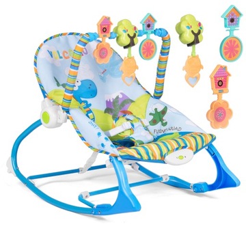 Многофункциональный шезлонг с вибрацией и музыкой Ricokids.