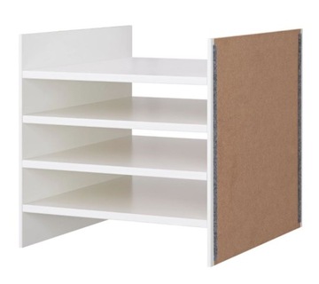 IKEA KALLAX WKŁAD Z 4 PÓŁKAMI REGAŁ PÓŁKA BIAŁY