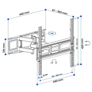 ПОДВЕСКА ДЛЯ ТВ PHILIPS 65 ДЮЙМОВ НАСТЕННАЯ ПОВОРОТНАЯ НАКЛОННАЯ ПОДВЕСКА ДЛЯ ТЕЛЕВИЗОРА