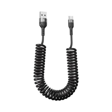Kabel sprężynowy typu C Chowany kabel do ładowania telefonu komórkowego