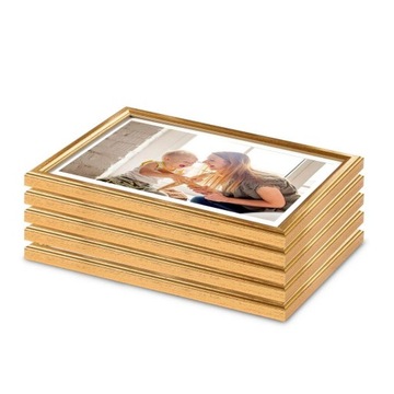 Набор из 5 шт. Золотые рамки для фотографий на диплом 21х30см А4.