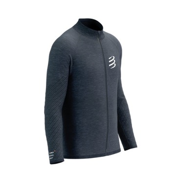 COMPRESSPORT Мужская беговая толстовка БЕСШОВНАЯ МОЛНИЯ XL