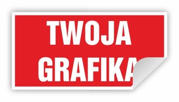 NAKLEJKI wlepki reklamowe z logo Twój nadruk 50x25