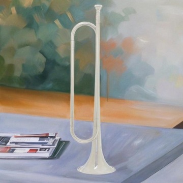 Музыкальный инструмент B Flat Bugle в классическом стиле с мундштуком Scout Silver.
