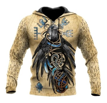 Bluza wikinga z kapturem WishShape Wikingowie Słowianie runy r. XS