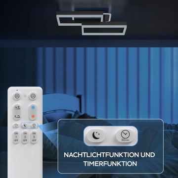 Светодиодный потолочный светильник 40 Вт, квадратный, с регулируемой яркостью/черный