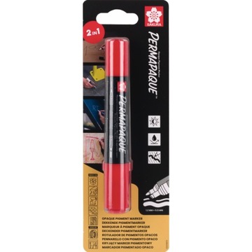 Marker Permapaque Dual Point czerwony dwustronny Sakura BLXZPKTN1B