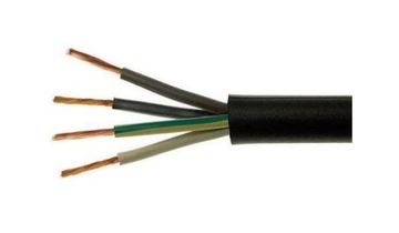 Przewód elektryczny warsztatowy gumowy OW 4x1,5 1m