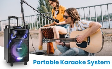 ПОРТАТИВНЫЙ ДИНАМИК BLUETOOTH ДЛЯ ПОДСВЕТКИ КАРАОКЕ