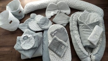 Плоская подушка в виде мишки - серый бархат - сердечки