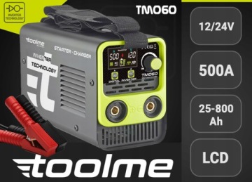 toolme - tm060 зарядное устройство INVERTER 12/24V 500A 50-500Ah