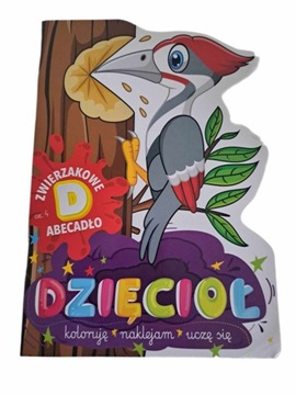 Zwierzakowe abecadło cz.4 D koloruję, naklejam, uczę się