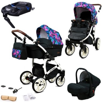 Wózek 4w1 dziecięcy BabyLux Optimal + baza Isofix
