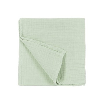 Meyco Home Jednokolorowy koc - muslinowy - soft green - 140x200cm