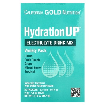 California Gold Nutrition, HydrationUP, Electrolyte Drink Mix, Variety Pack