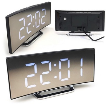 ZEGAR CYFROWY ZEGAREK ELEKTRONICZNY CYFROWY TEMPERATURA GODZINA BUDZIK LCD