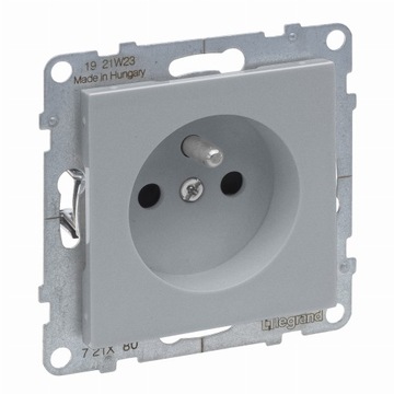LEGRAND SUNO Gniazdo 2P+Z aluminium (721381)