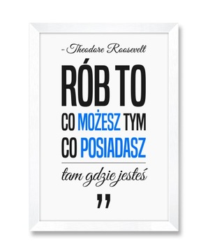 Nowoczesne obrazy plakaty ścienne z napisami A4