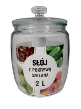 Słój 2l ze szklaną pokrywką