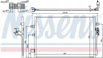 CHLADIČ KLIMATIZACE DODGE JOURNEY FIAT FREEMONT (07-),