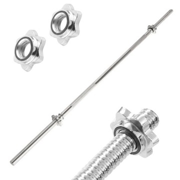 PLATINUM FITNESS GRYF PROSTY GWINTOWANY 165cm 28mm ZACISKI SZTANGA PEŁNY
