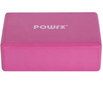 POWRX Blok do jogi różowy 23 x 15 x 7,5 cm