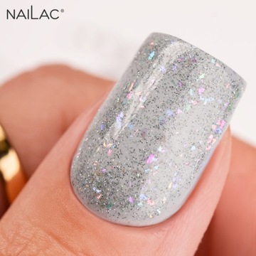 Самовыравнивающийся гибридный топ для ногтей с частицами NaiLac Magic Top 7мл