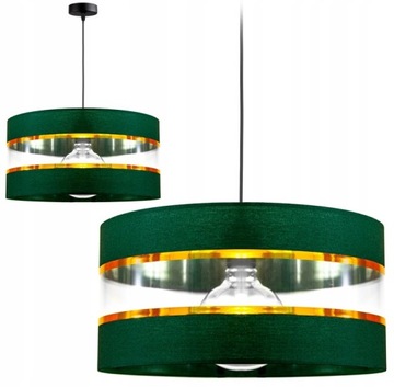 Lampa wisząca sufitowa Żyrandol Abażur Welur