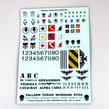 Imperial Guard Tank Transfers Transfer Sheet Kalkomanie