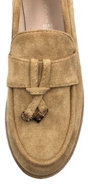 БЕЖЕВЫЕ ЗАМШЕВЫЕ МОКАСИНЫ GOODIN PLATFORM XR358 38