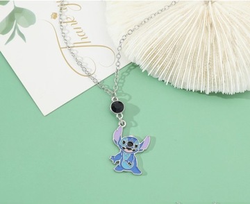 Детское колье-цепочка Disney Lilo Stitch, синий кубический цирконий